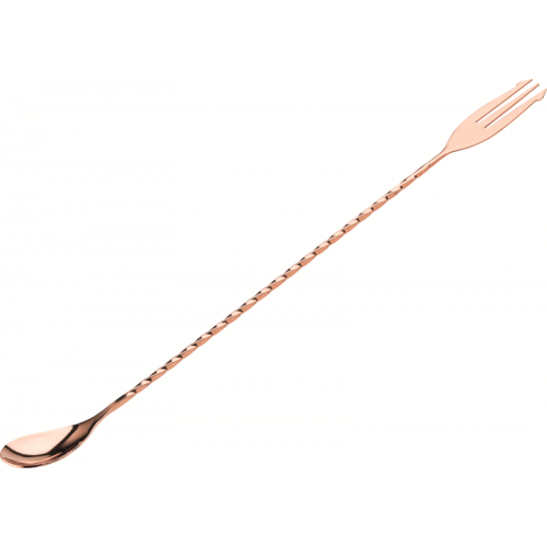 UTOPIA -Fork End Copper Cocktail Mixing Spoon 12" (30cm)