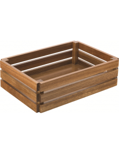 UTOPIA -Acacia Large Crate 12.5 x 8.5" (32 x  22cm) H: 3.5" (9cm)