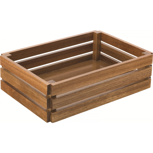 UTOPIA -Acacia Large Crate 12.5 x 8.5" (32 x  22cm) H: 3.5" (9cm)