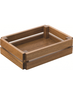 UTOPIA -Acacia Small Crate 8.75" x 6.25" (22 x 16cm) H: 2.25" (5.75cm)