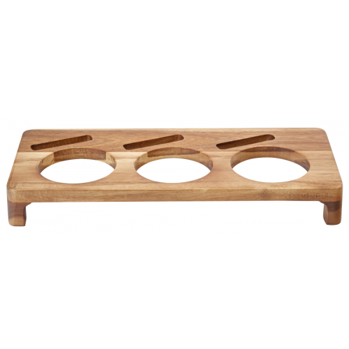 UTOPIA -Acacia Presentation Stand to hold 3 Serving Dishes 16.5 x 7" (42 x 18cm)