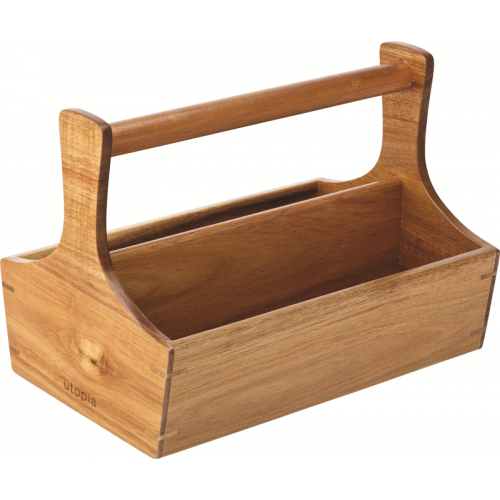 UTOPIA -Rockport Acacia Condiment Crate 10.25 x 6.75" (26 x 17cm)