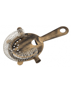 UTOPIA -Vintage Copper Cocktail Strainer - 4 Prong