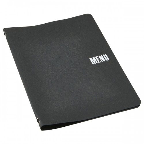 Washable Paper A4 Menu Holder Black