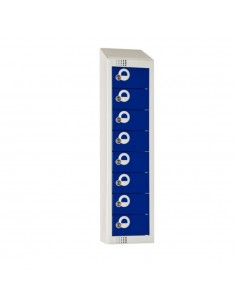 Personal Effects 8 Door Locker Blue Padlock