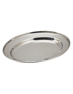 Stainless Steel Oval Flat 9"