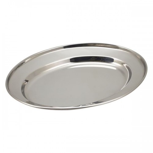 Stainless Steel Oval Flat 9"