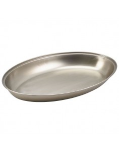 Stainless Steel Oval Veg Dish 14"