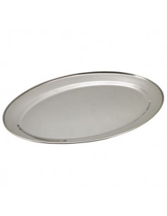 Stainless Steel Oval Flat 18"