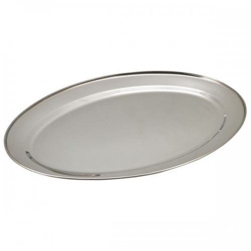 Stainless Steel Oval Flat 18"