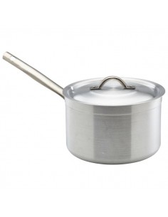 Genware Saucepan & Lid 22cm 5.5 Litre