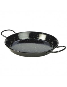 Black Enamel Paella Pan 26cm - Quantity 6