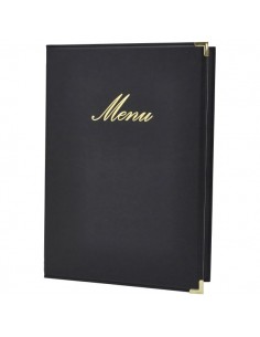 Classic A4 Menu Holder Black 4 Pages