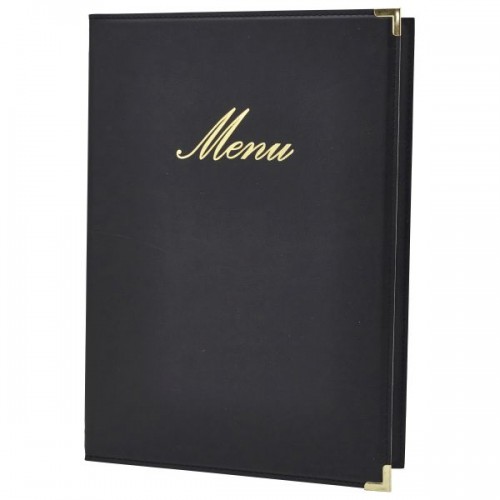 Classic A4 Menu Holder Black 4 Pages