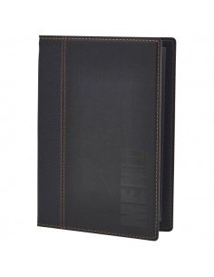 Contemporary A5 Menu Holder Black 4 Pages