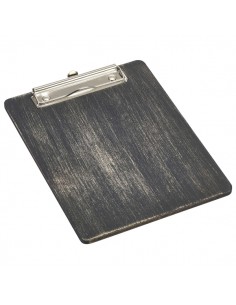 Black Wooden Menu Clipboard A5 18.5x24.5x0.6cm