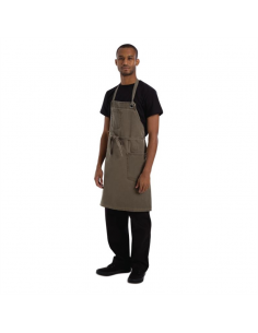 Chef Works Urban Dorset Antique Bib Apron Earth Brown