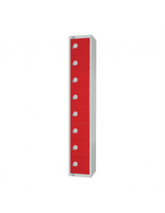 Elite Eight Door Electronic Combination Locker Red