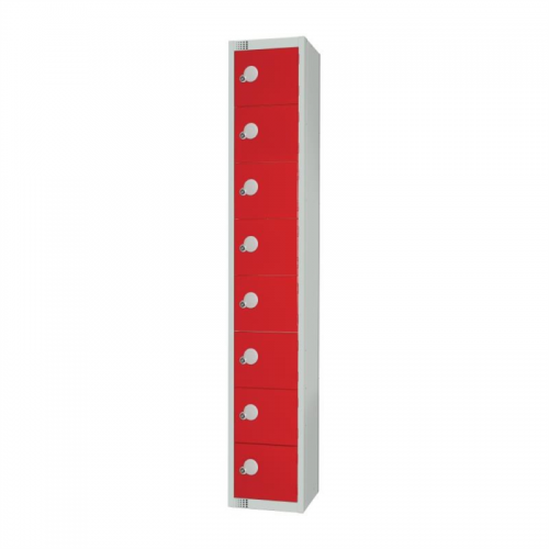 Elite Eight Door Electronic Combination Locker Red