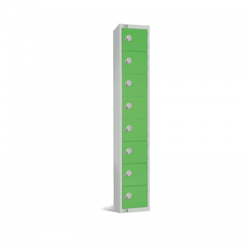 Elite Eight Door Coin Return Locker Green