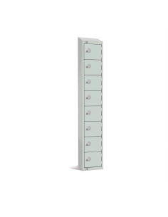 Elite Eight Door Manual Combination Locker Locker Grey with Sloping Top