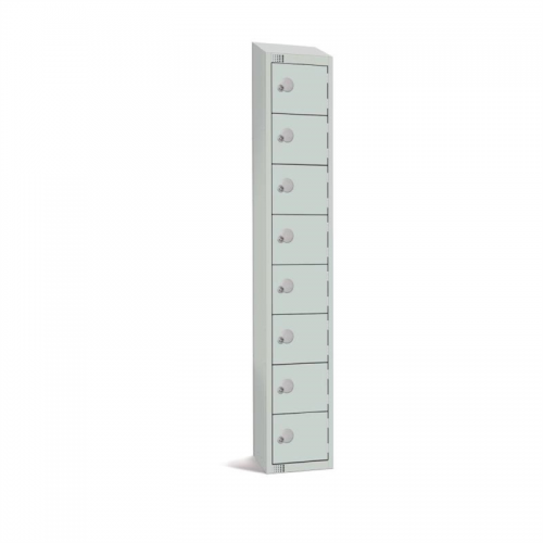 Elite Eight Door Manual Combination Locker Locker Grey with Sloping Top