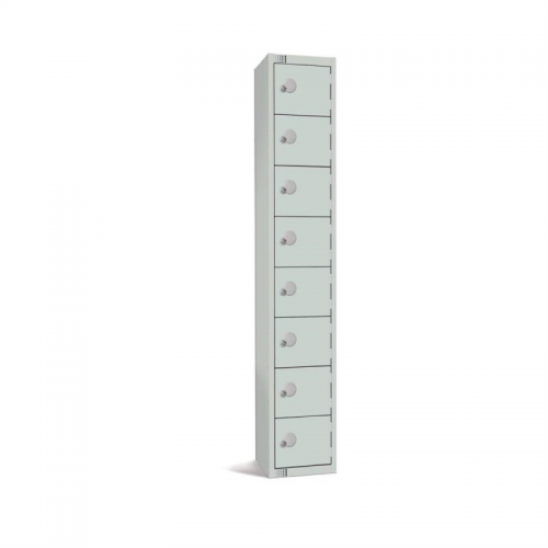 Elite Eight Door Coin Return Locker Grey