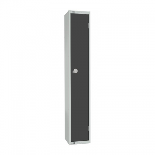 Elite Single Door Padlock Locker Graphite Grey