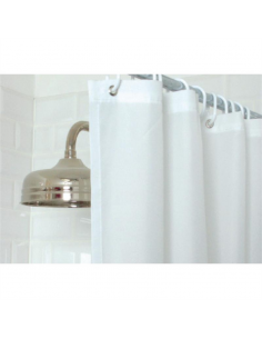 Mitre Essentials Plain Shower Curtain White