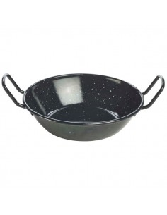 Black Enamel Dish 18cm - Quantity 6