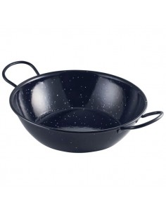 Black Enamel Dish 26cm - Pack of 6