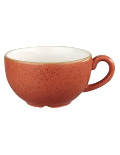 Churchill Stonecast Cappuccino Cup Spiced Orange 8oz