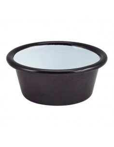 Enamel Ramekin Black 8cm Dia 90ml/3.2oz