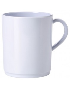 Genware 10oz Melamine Mug White - Quantity 12