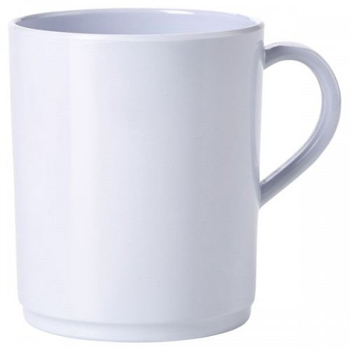 Genware 10oz Melamine Mug White - Quantity 12