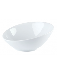 Porcelite Angled Bowl 23cm/9" 108cl/38oz - Pack of 6