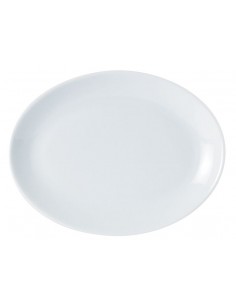 Porcelite Oval Plate 24cm/9.5" - Pack of 6