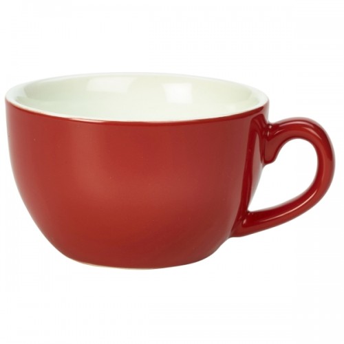 Royal Genware Bowl Shaped Cup 17.5cl/6oz Red - Pack of 6