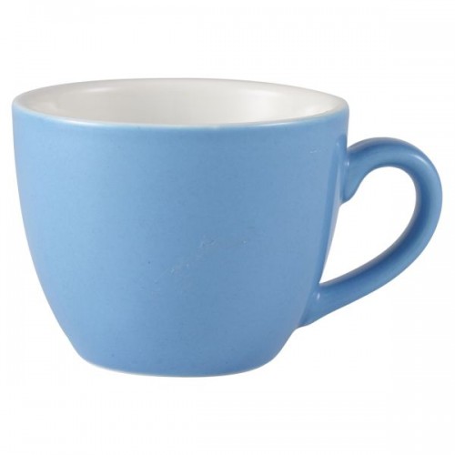 Royal Genware Bowl Shaped Cup 9cl Blue - Pack of 6