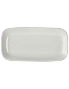 Royal Genware Rectangular Rounded Edge Plate 29.5 x 15cm - - Quantity 6