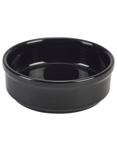 Royal Genware Round Dish 10cm Black - Pack of 6