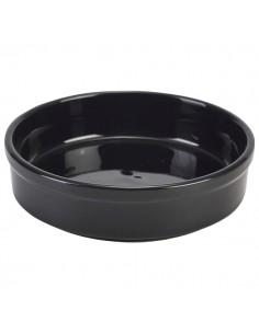 Royal Genware Round Dish 13cm Black - Pack of 6