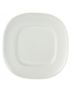 Royal Genware Wide Rim Rounded Square Plate 18cm - Pack of 6