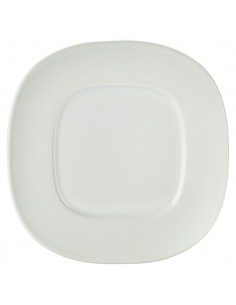 Royal Genware Wide Rim Rounded Square Plate 23cm - Pack of 6