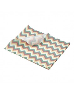 Greaseproof Paper Multicoloured Chevron Print 25 x 20cm