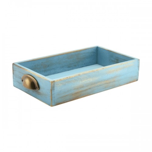 Blue Wash Acacia Wood Display Drawers GN 1/3