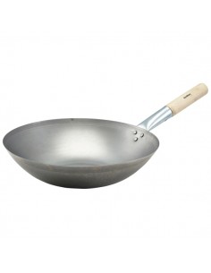 Black Iron Wok Flat Base 14"/35.6cm