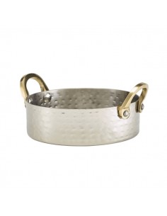 Mini Hammered Stainless Steel Casserole Dish 12 x 3.5cm