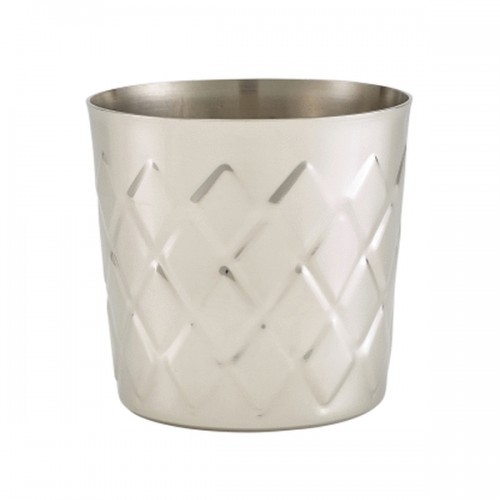 Diamond Pattern Stainless Steel Serving Cup 8.5 x 8.5cm