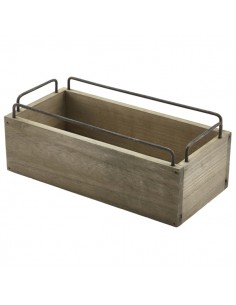 Industrial Wooden Crate 25 x 12 x 9.5cm